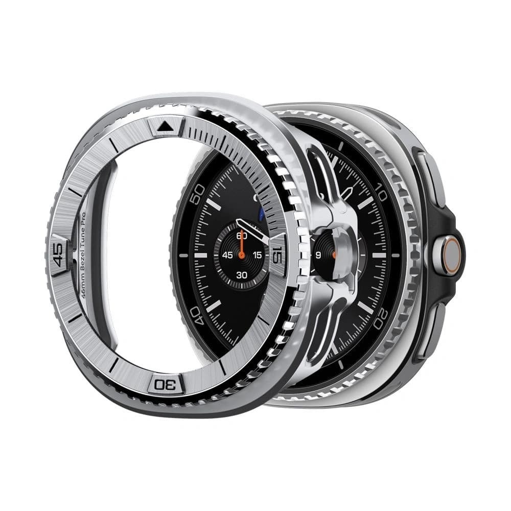 Spigen Bezel Tune Pro Pilot Samsung Galaxy Watch 8 Classic 46mm Ezüst - 1