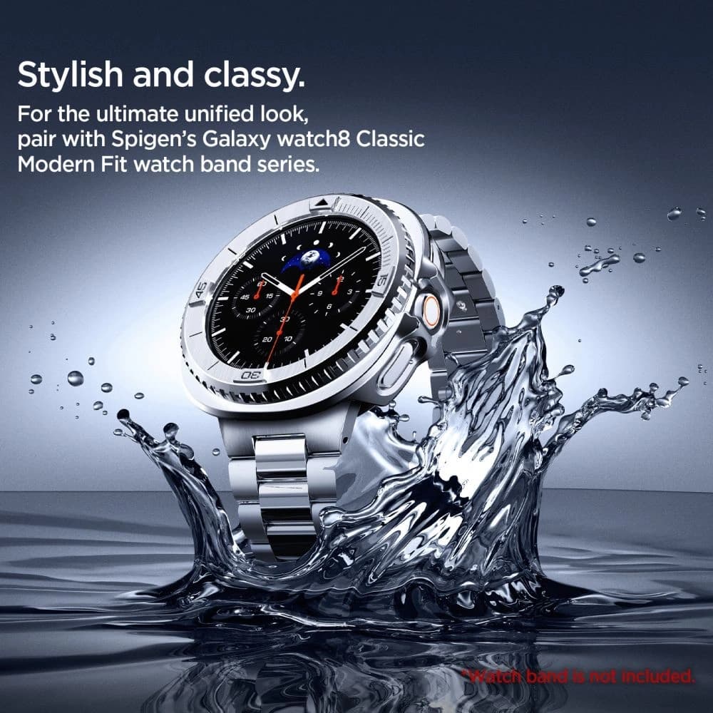 Spigen Bezel Tune Pro Pilot Samsung Galaxy Watch 8 Classic 46mm Ezüst - 15