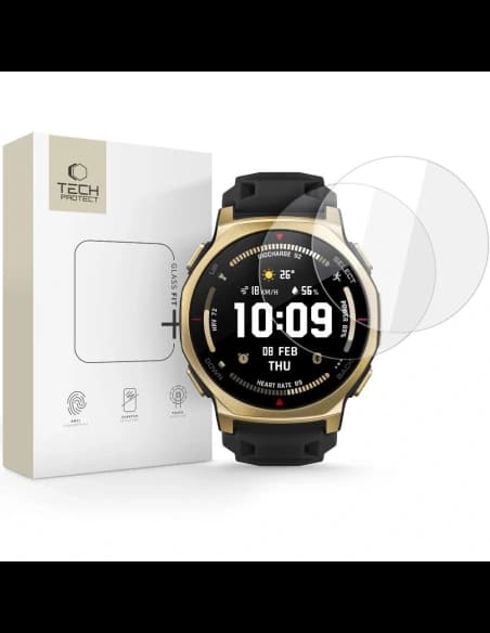 Szkło hartowane Tech-Protect Glass Fit+ do Amazfit T-rex 3 Pro 44mm Clear [2 PACK]