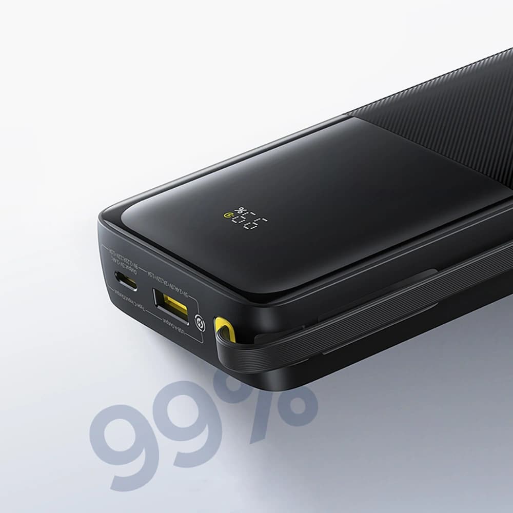 Powerbank Baseus Bipow 2 20000mah 20W z cyfrowym wyświetlaczem + wbudowany kabel USB-C czarny - 15