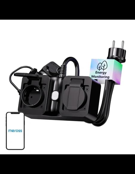 Inteligentna listwa zasilająca WiFi Meross MOP320MA-EU, zewnętrzna, IP44 (Matter)