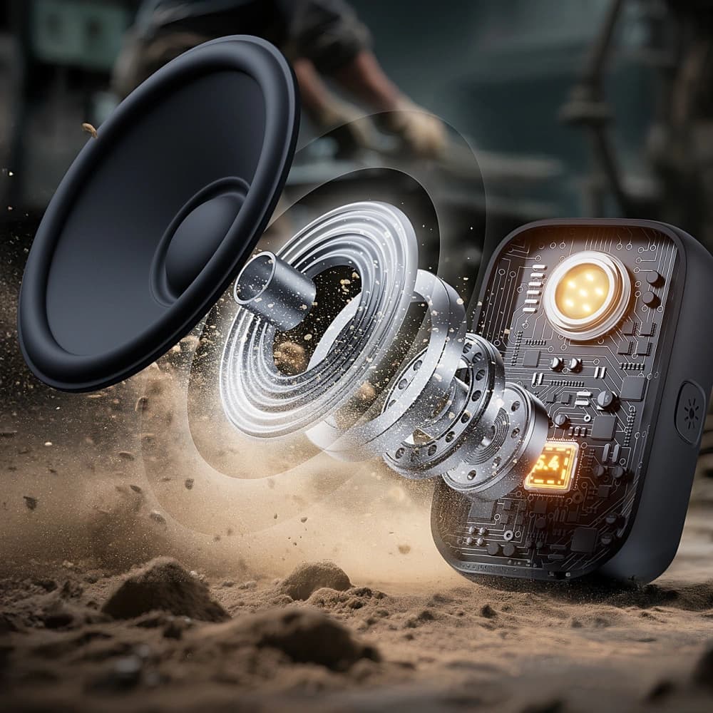 Joyroom Maya JR-MS03 Tragbarer Lautsprecher IP67 Bluetooth 5.4 mit eingebautem Taschenlampe Gelb - 9