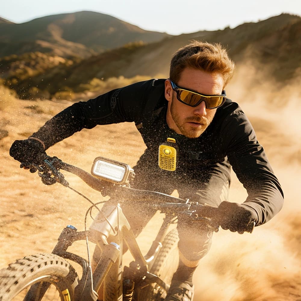 Joyroom Maya JR-MS03 Tragbarer Lautsprecher IP67 Bluetooth 5.4 mit eingebautem Taschenlampe Gelb - 12