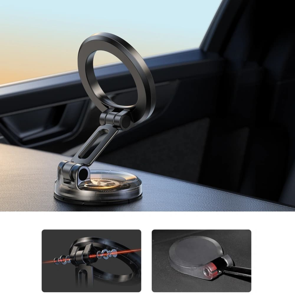 Joyroom JR-ZS505 automobilový držák na palubní desku kompatibilní s MagSafe černý - 4