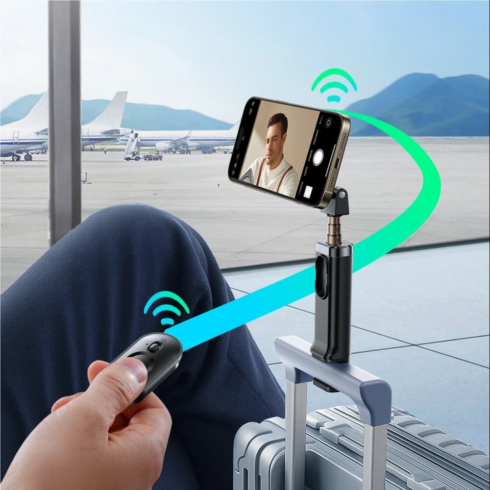 Joyroom JR-ZS509 Bluetooth selfie bot, MagSafe kompatibilis, fekete - 4