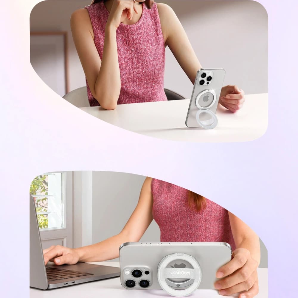 Inel magnetic Joyroom JR-ZS500 pentru degete compatibil cu MagSafe alb - 3