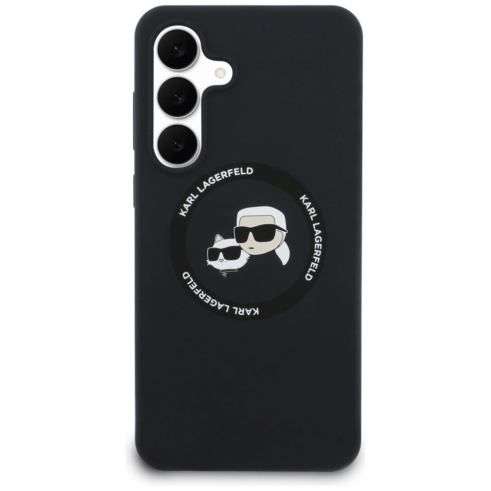 Karl Lagerfeld Silicone Karl&Choupette Heads MagSafe Samsung Galaxy S25 FE black - 3