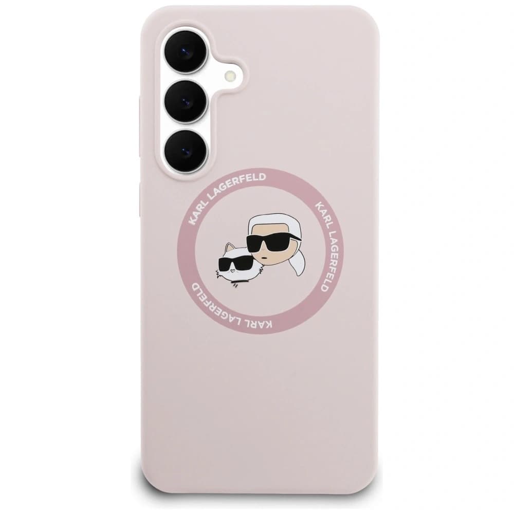 Karl Lagerfeld Silicone Karl&Choupette Heads MagSafe Samsung Galaxy S25 FE pink - 3