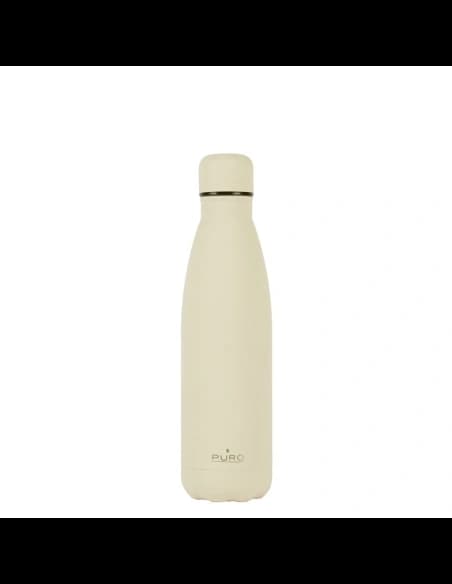 PURO ICON Thermal Stainless Steel Water Bottle 500ml (Beige) (Powder Coating)