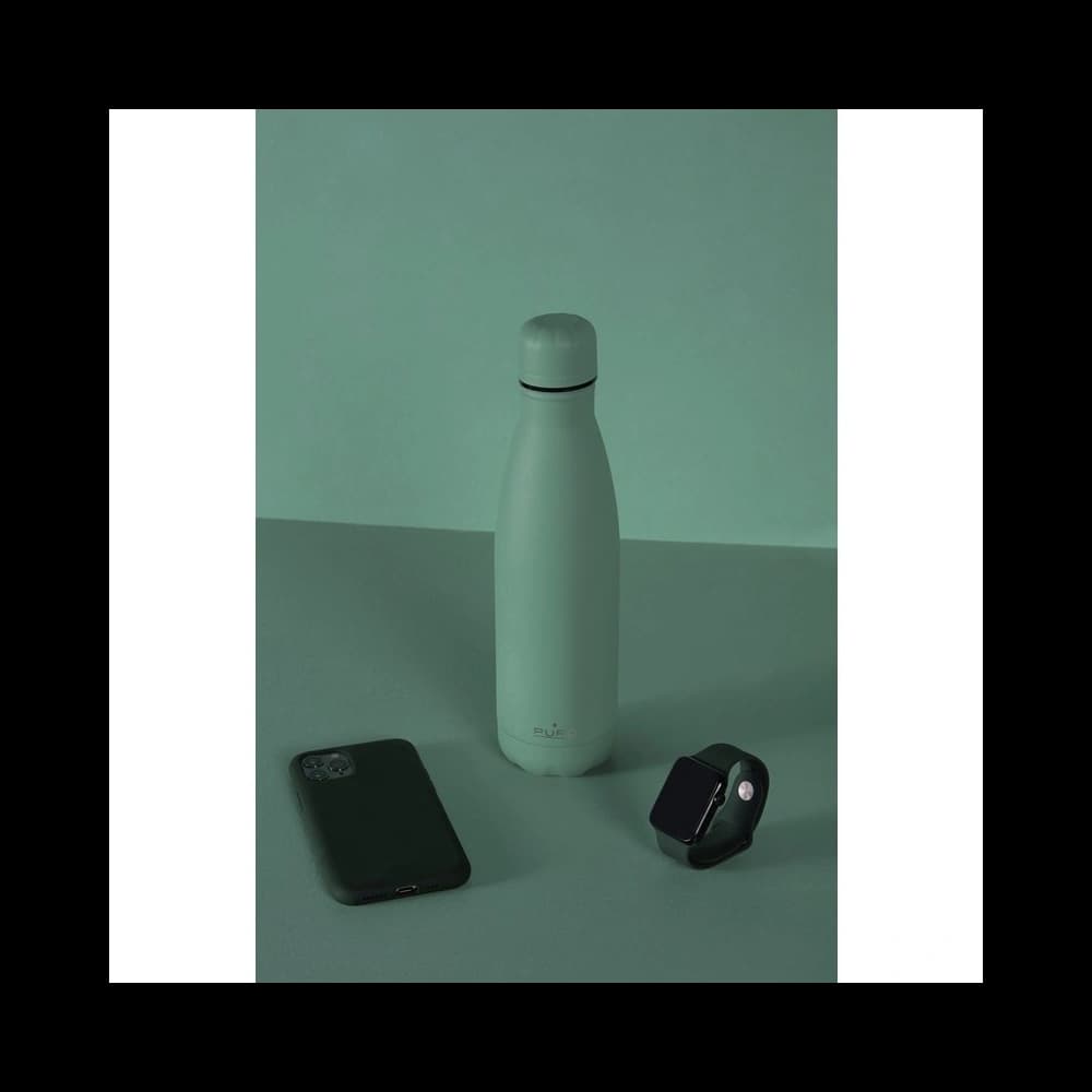 PURO ICON Thermal Stainless Steel Water Bottle 500ml (Green) (Powder Coating) - 3