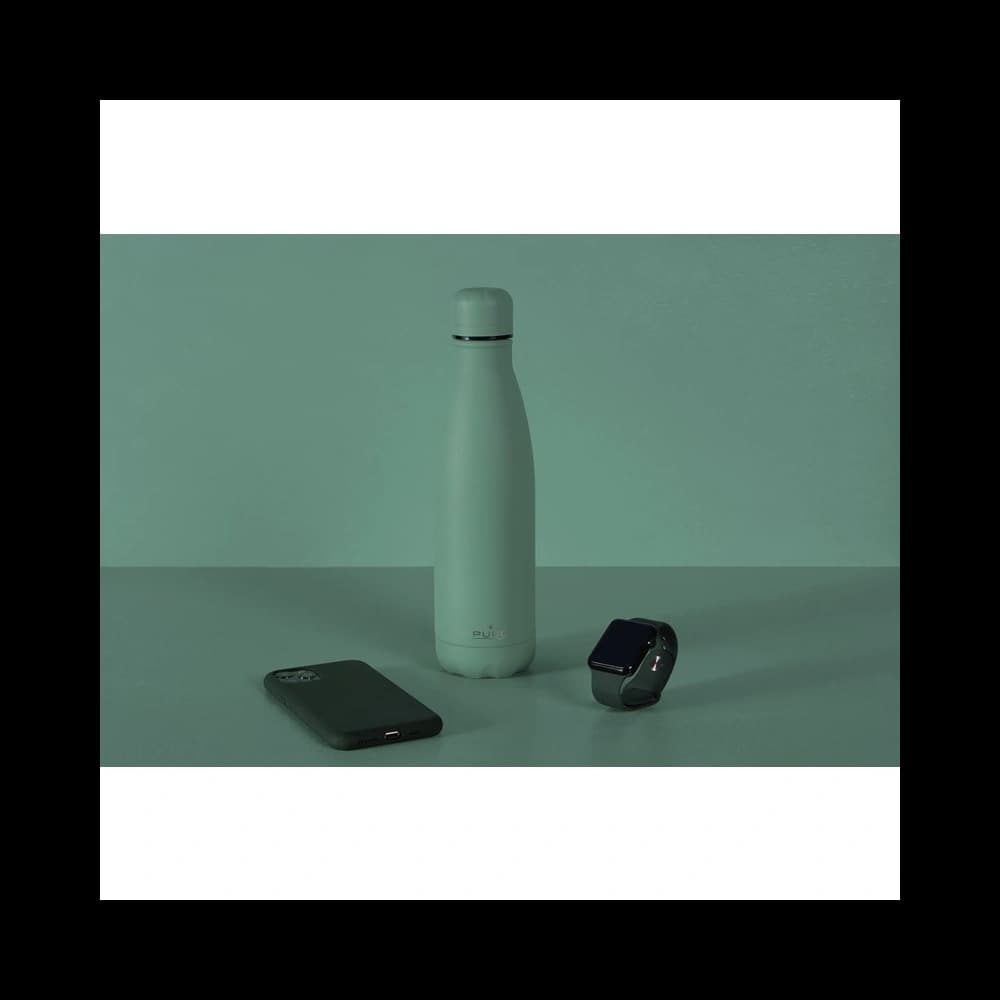 PURO ICON Thermal Stainless Steel Water Bottle 500ml (Green) (Powder Coating) - 4