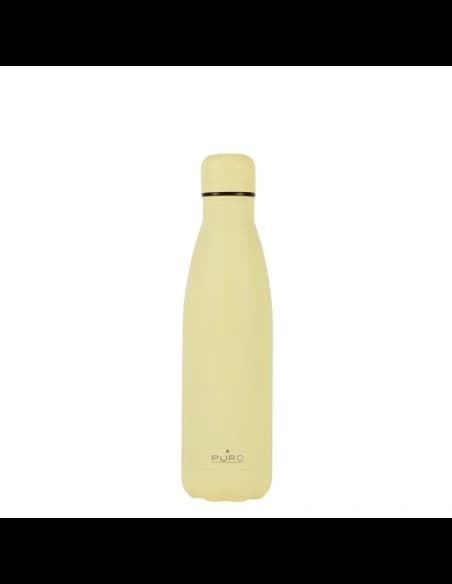 PURO ICON Thermal Stainless Steel Water Bottle 500ml (Light Yellow) (Powder Coating)