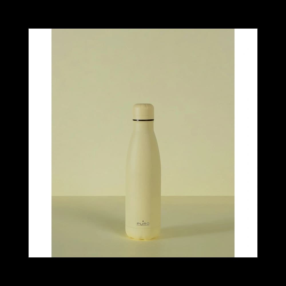 PURO ICON Thermal Stainless Steel Water Bottle 500ml (Light Yellow) (Powder Coating) - 2