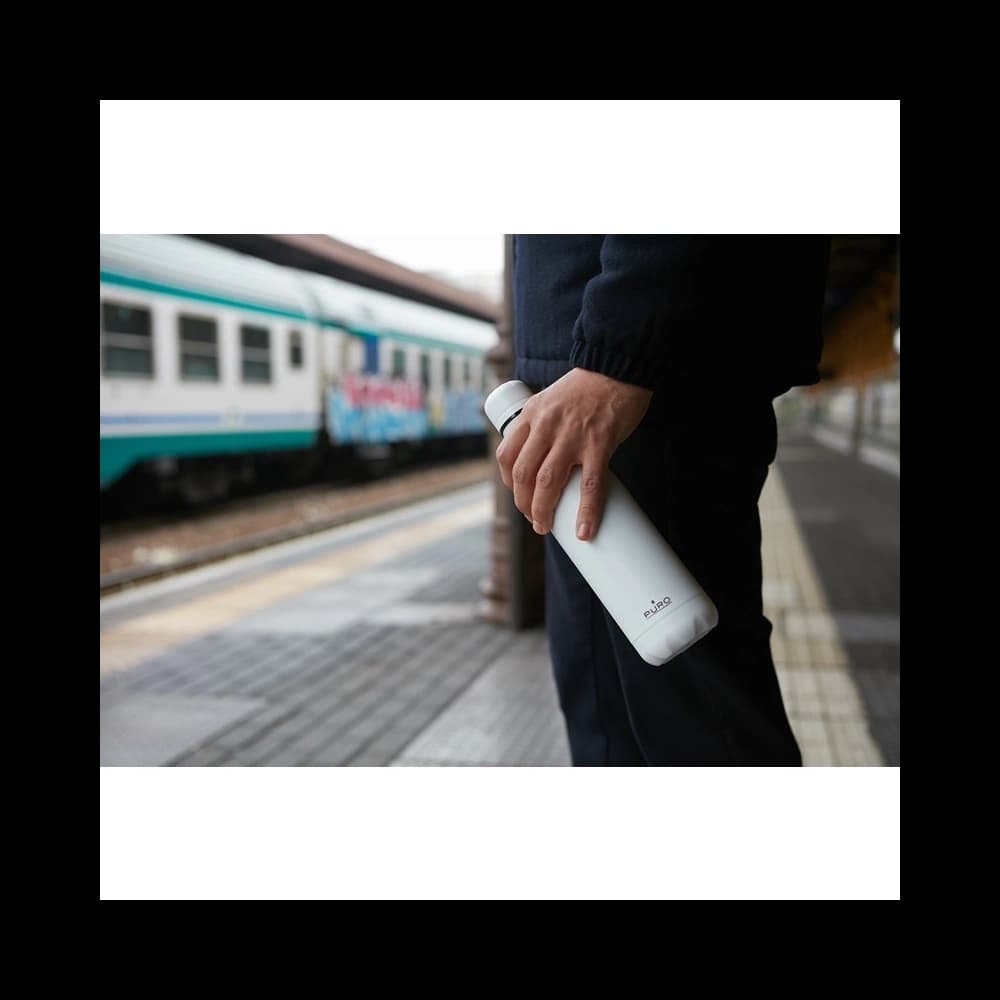 Sticlă termică din oțel inoxidabil PURO ICON 500ml (Alb) (Acoperire cu pulbere) - 7