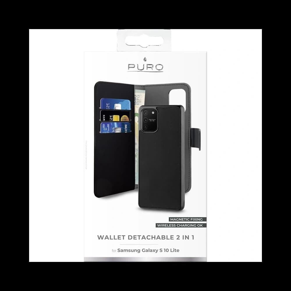 Etui PURO Wallet Detachable 2w1 Samsung Galaxy S10 Lite (negru) - 4