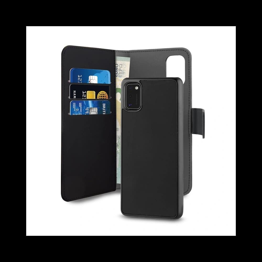 Etui PURO Wallet Detachable 2w1 Samsung Galaxy A41 (negru) - 1