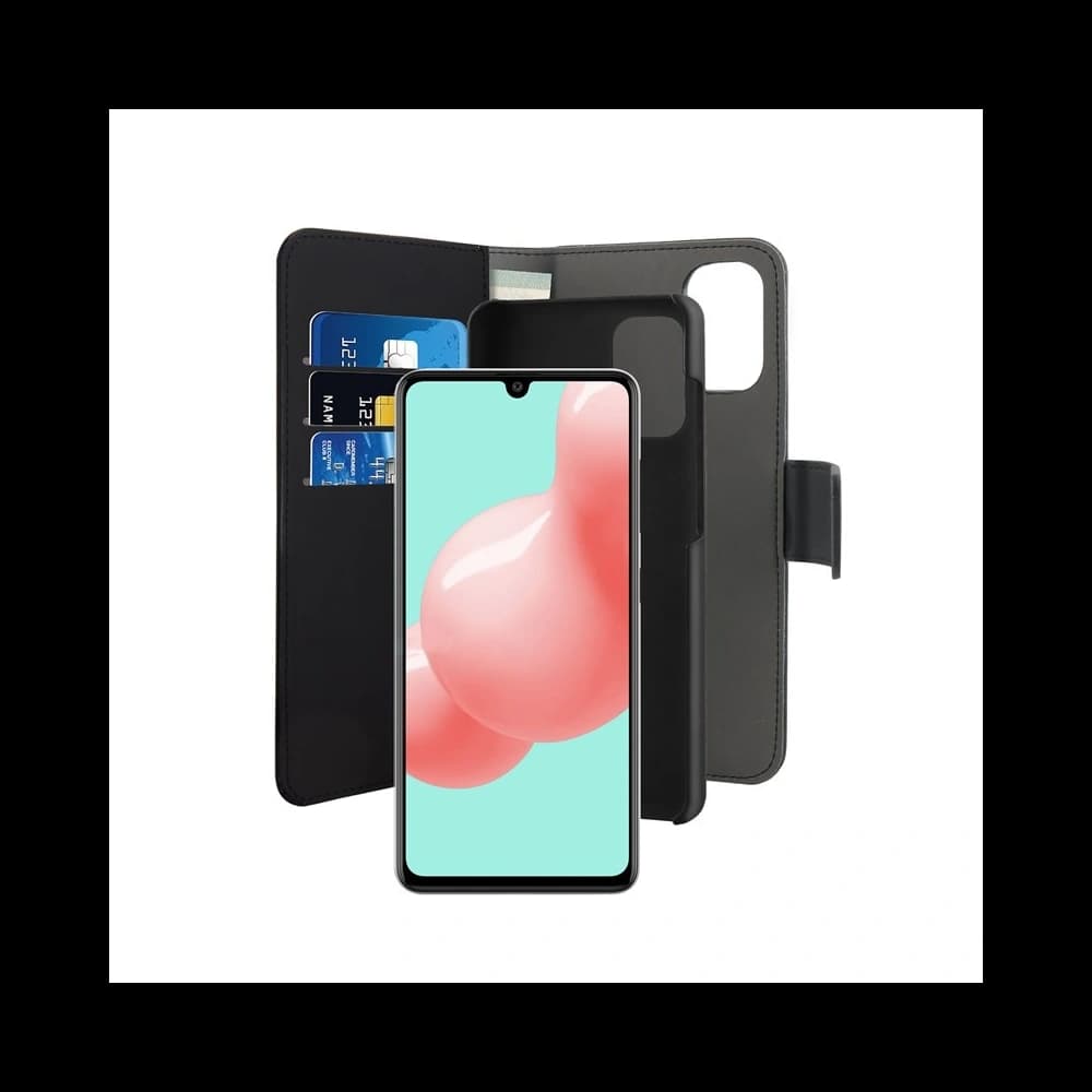 Etui PURO Wallet Detachable 2w1 Samsung Galaxy A41 (negru) - 2