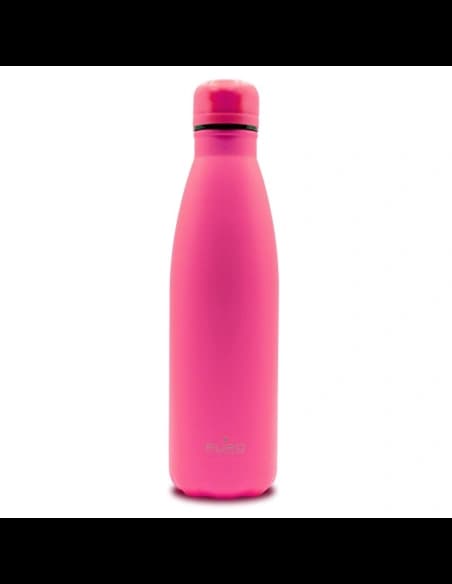PURO ICON Fluo Thermal Stainless Steel Water Bottle 500ml (Fucsia) (Powder Coating)