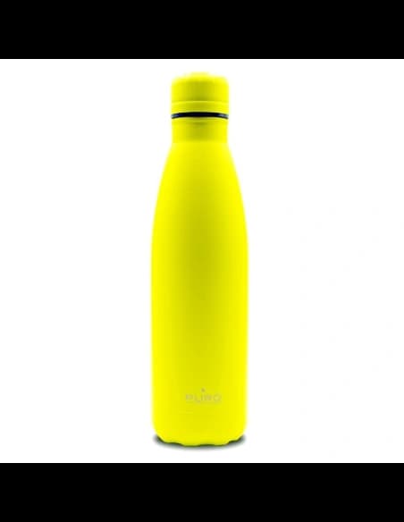 PURO ICON Fluo Thermal Stainless Steel Water Bottle 500ml (Yellow) (Powder Coating)