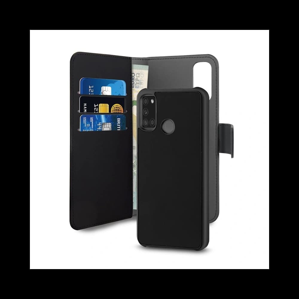 Etui PURO Wallet Detachable 2w1 Samsung Galaxy A21s (černý) - 1