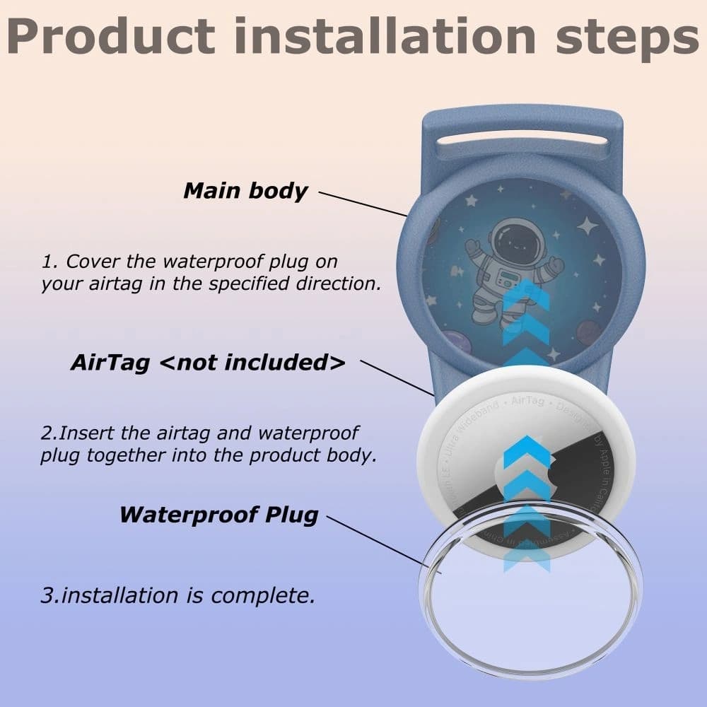 Tech-Protect Nylon für Kinder Apple AirTag 1 / 2 Magisches Pony - 4