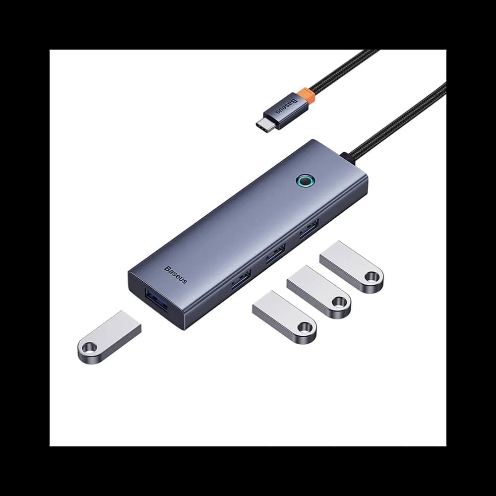 Baseus UltraJoy Hub USB-C 4 în 1 / 4xUSB-A 3.0 (gri) - 4