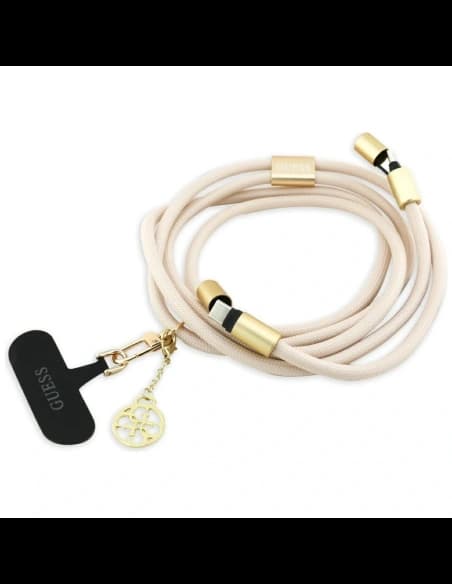 Guess CBDY 4G Charm USB-C / USB-C kabel 150 cm béžový