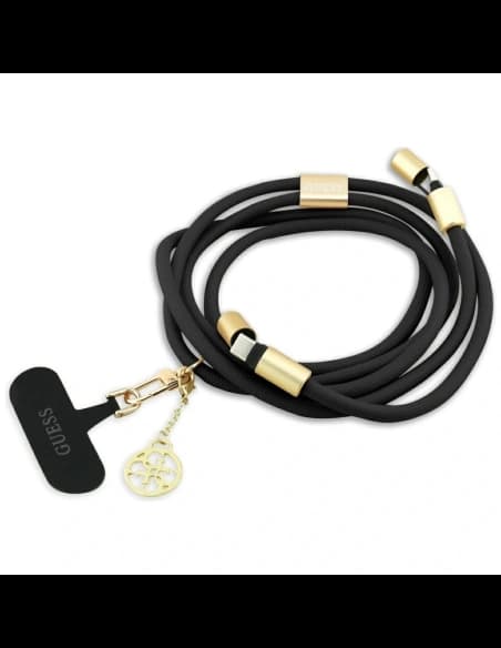 Guess CBDY 4G Charm USB-C / USB-C kabel 150 cm černý