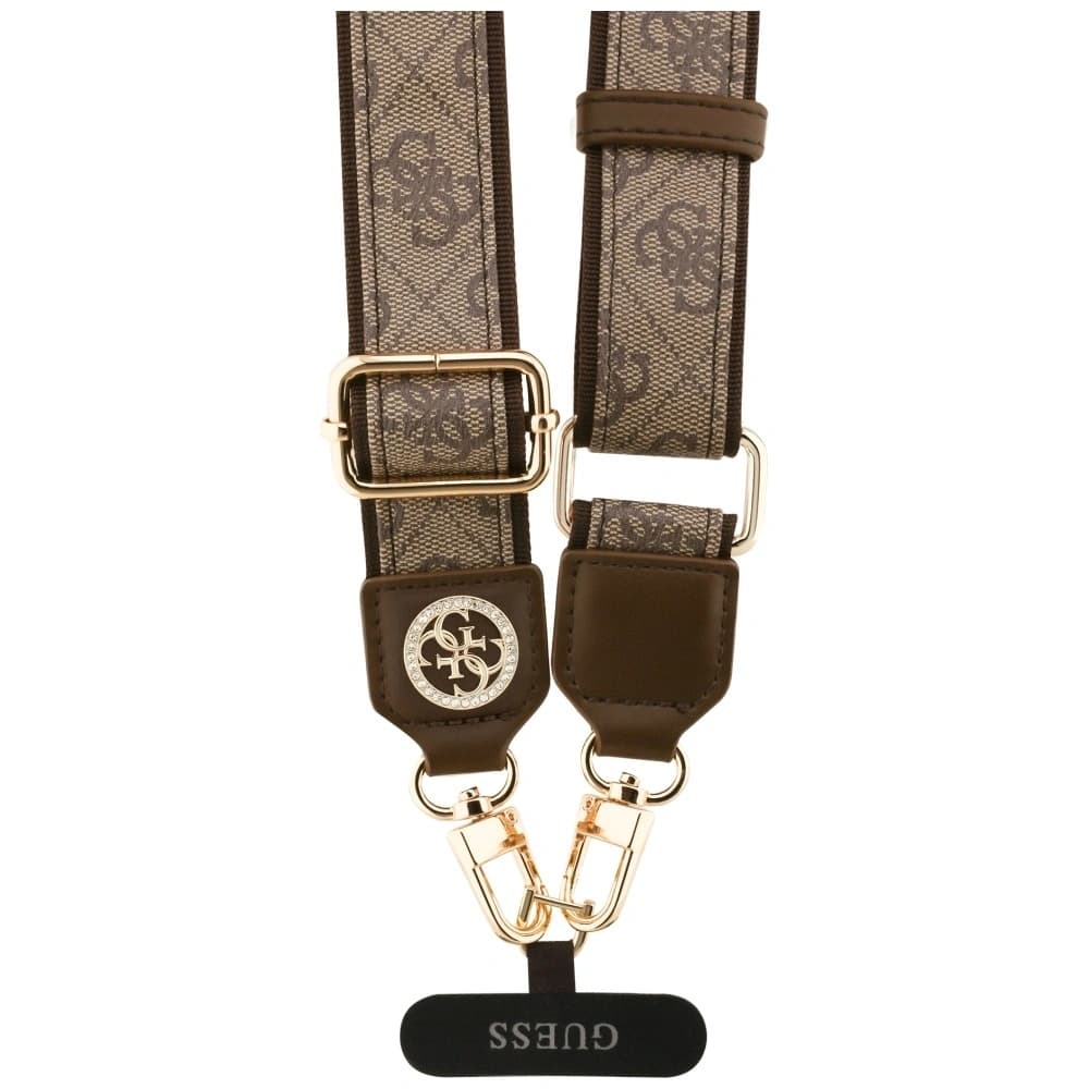 Guess Universal CBDY 4G Tether Patch Strass Fém Logó barna - 3