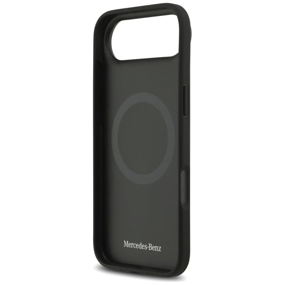 Mercedes kožený vzor hvězdiček pruhy MagSafe Apple iPhone Air černý - 7