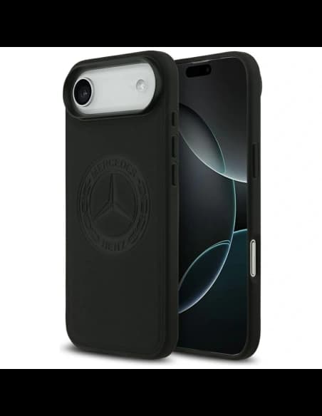 Kožené vintage logo Mercedes MagSafe pro Apple iPhone Air černé