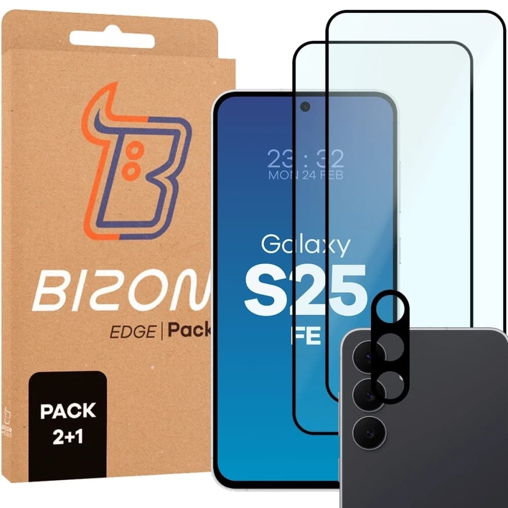 Bizon Edge Pack 2x sklo na displej + sklo na kameru Samsung Galaxy S25 FE - 1