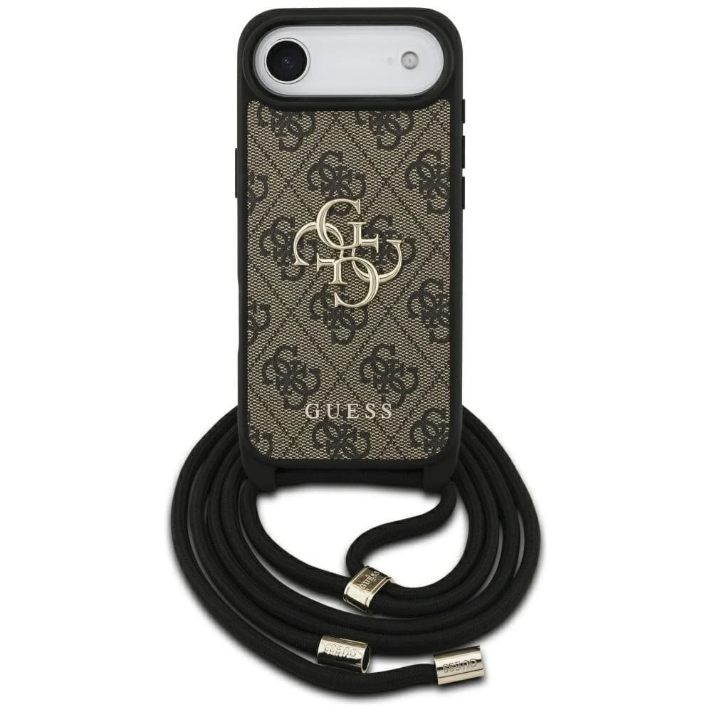Hádej 4G Velké Logo Kordová Šňůra Crossbody Apple iPhone Air hnědá - 1