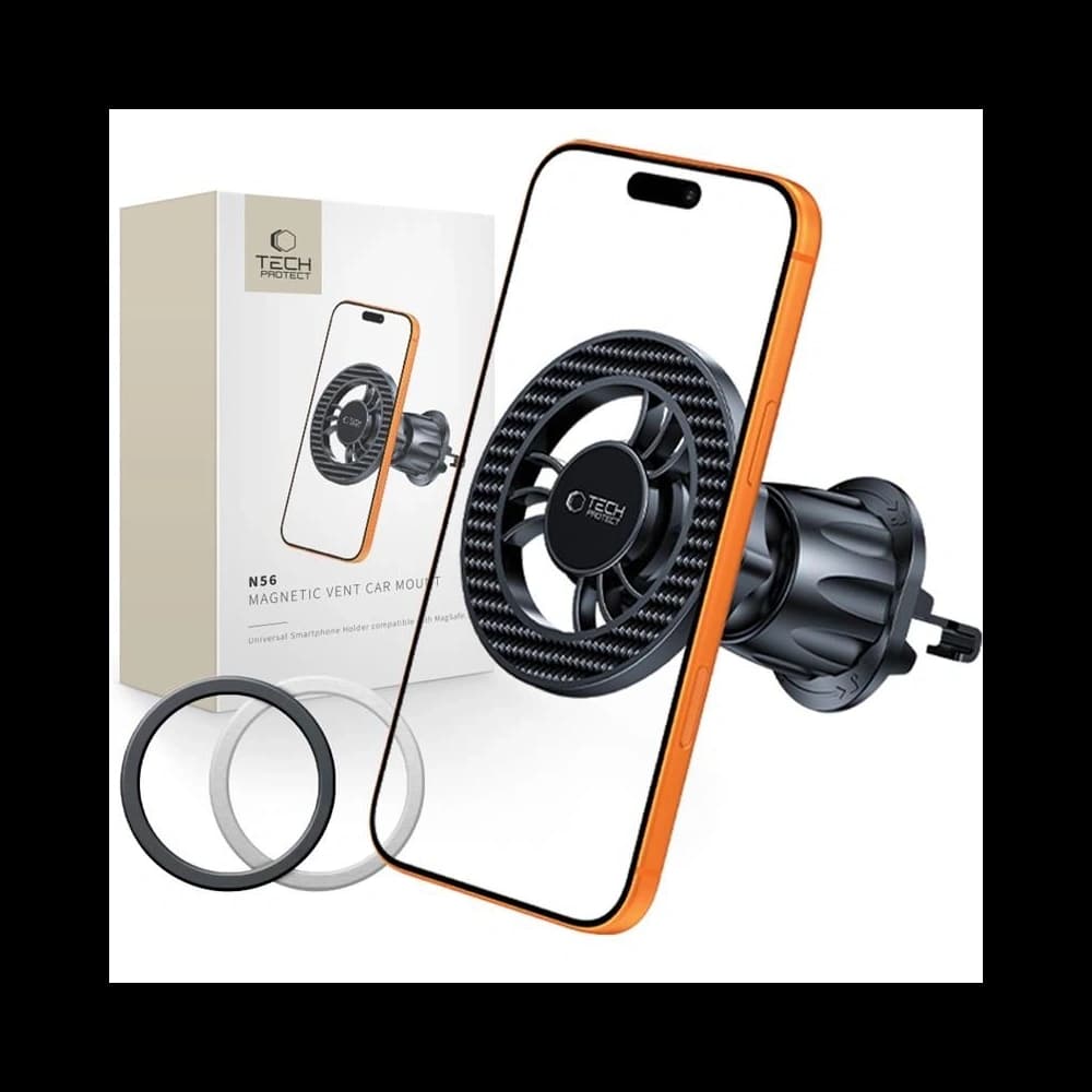 Tech-Protect N56 Magnetický MagSafe Držák do Auta na Ventilaci Carbon Black - 1