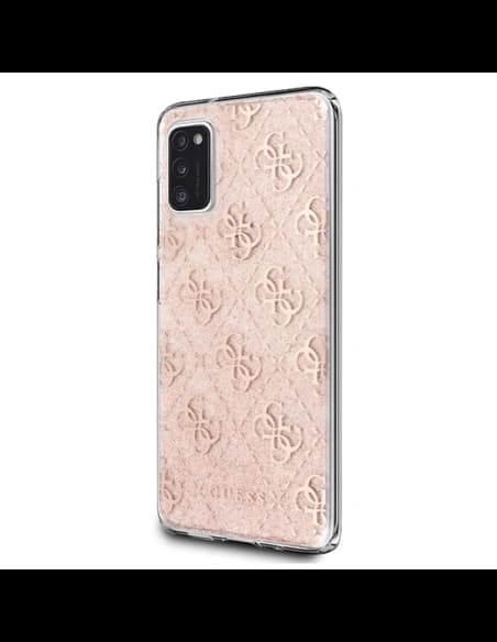 Guess GUHCA41PCU4GLPI Samsung Galaxy A41 pink hard case 4G Glitter