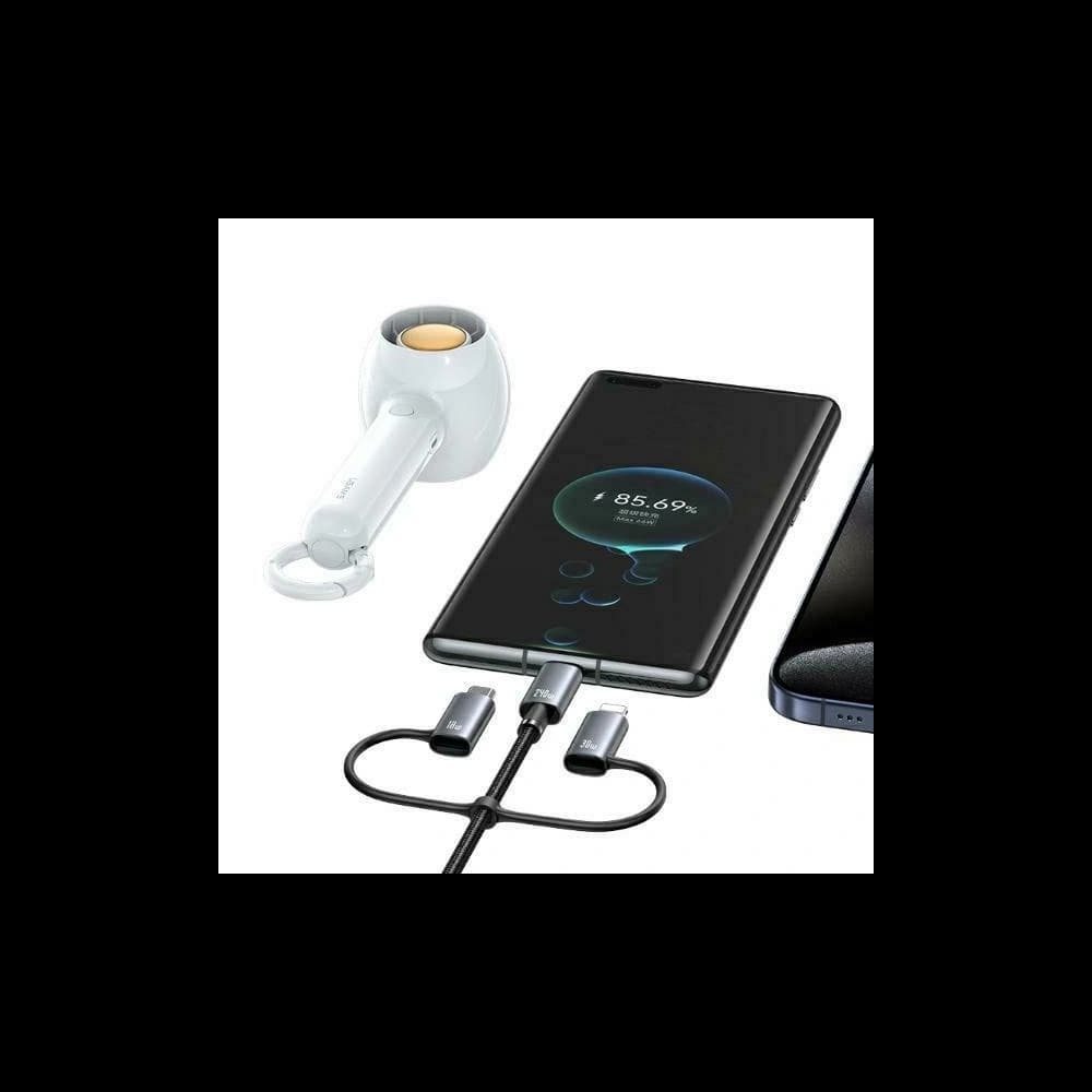 Cablu de date USAMS 6in1 cu display digital, aliaj de aluminiu, încărcare rapidă 240W, 1.2m - 6