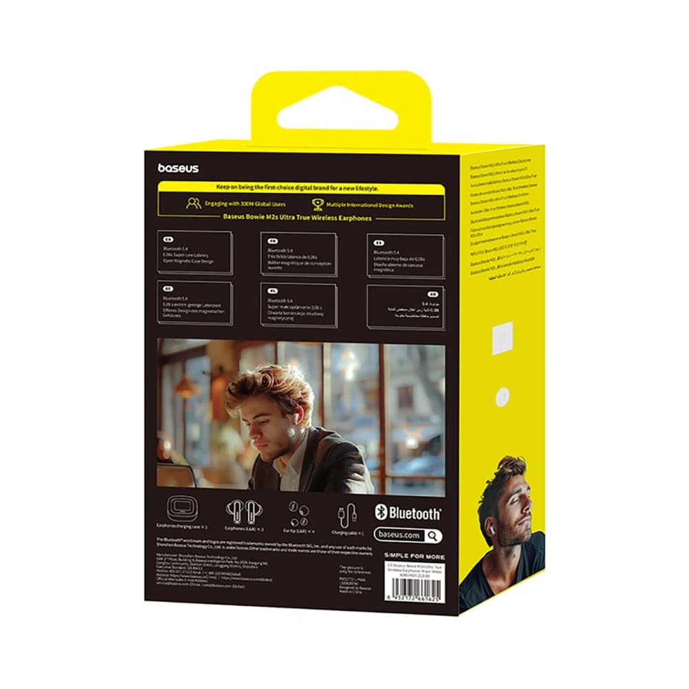 Baseus Bowie M2s Ultra TWS Drahtlose In-Ear Kopfhörer mit interaktivem Bildschirm Weiß - 8