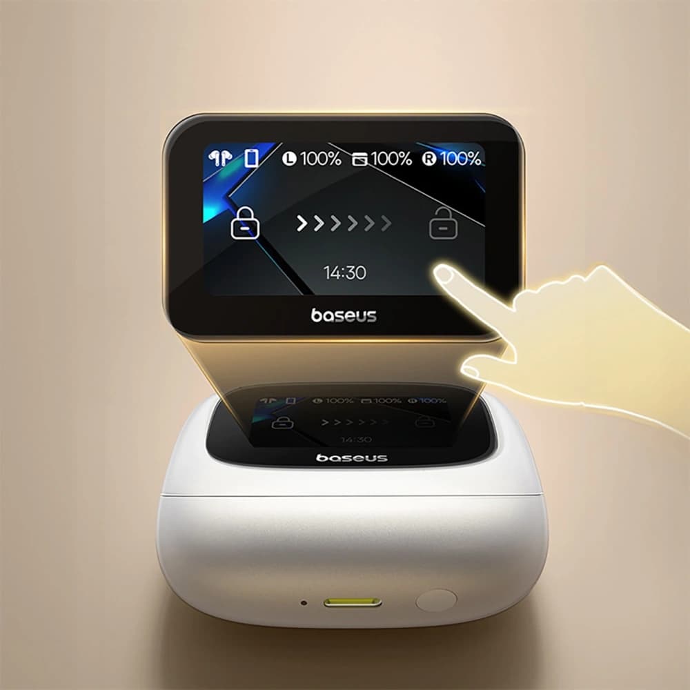 Baseus Bowie M2s Ultra TWS Drahtlose In-Ear Kopfhörer mit interaktivem Bildschirm Weiß - 10