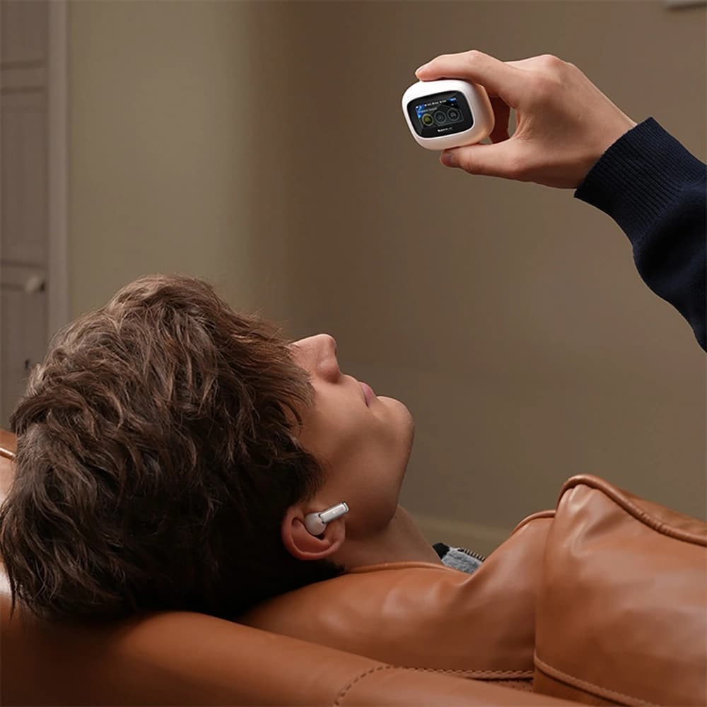 Baseus Bowie M2s Ultra TWS Drahtlose In-Ear Kopfhörer mit interaktivem Bildschirm Weiß - 11