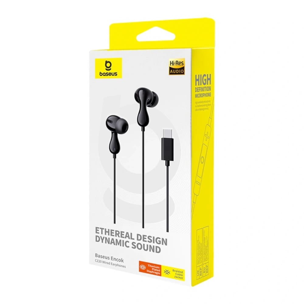 Căști In-Ear Baseus Encok CZ20 USB-C Negre - 5