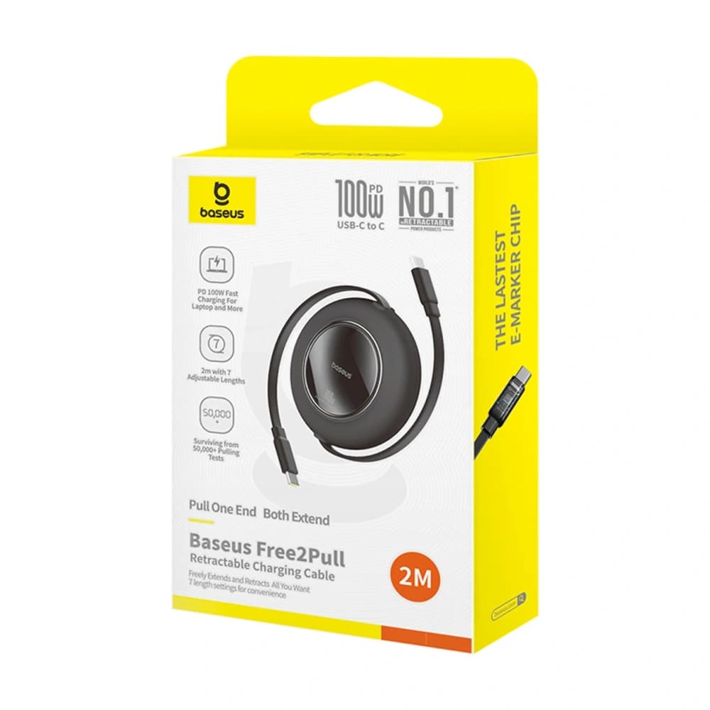 Baseus Free2Pull Mini 100W USB-C / USB-C 2m černý - 10