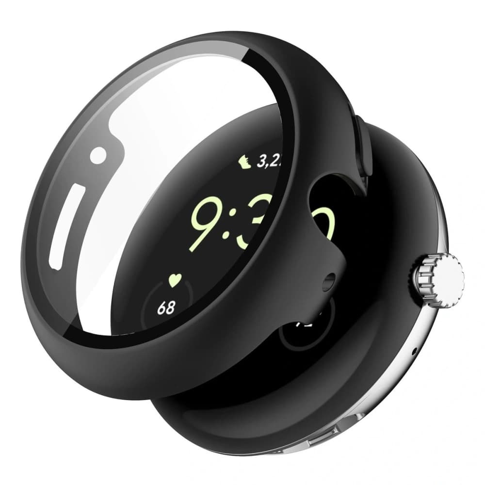 Etui ze szkłem do zegarka Bizon Case+Glass Watch do Google Pixel Watch 4 41mm matowe czarne - 3