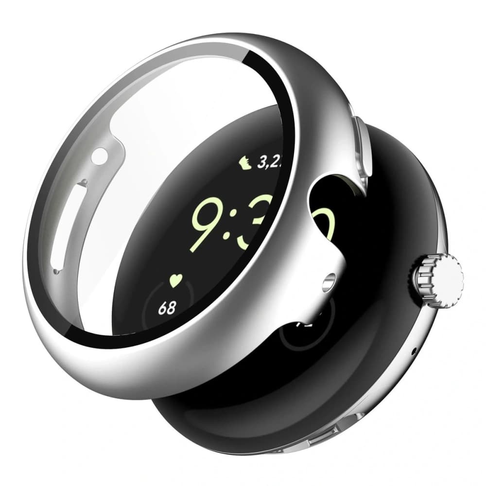 Bizon Case+Glass Hodinky Google Pixel Watch 4 41mm matná stříbrná - 4