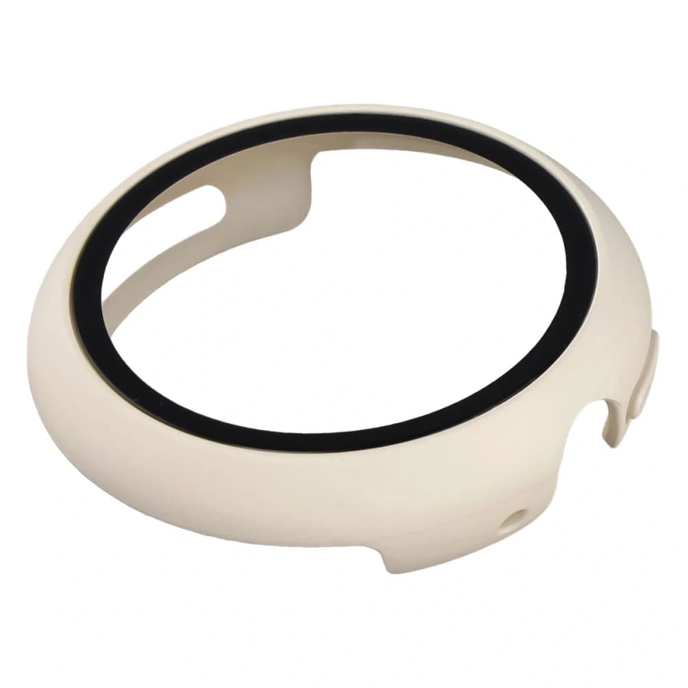 Etui ze szkłem do zegarka Bizon Case+Glass Watch do Google Pixel Watch 4 41mm matowe beżowe - 6