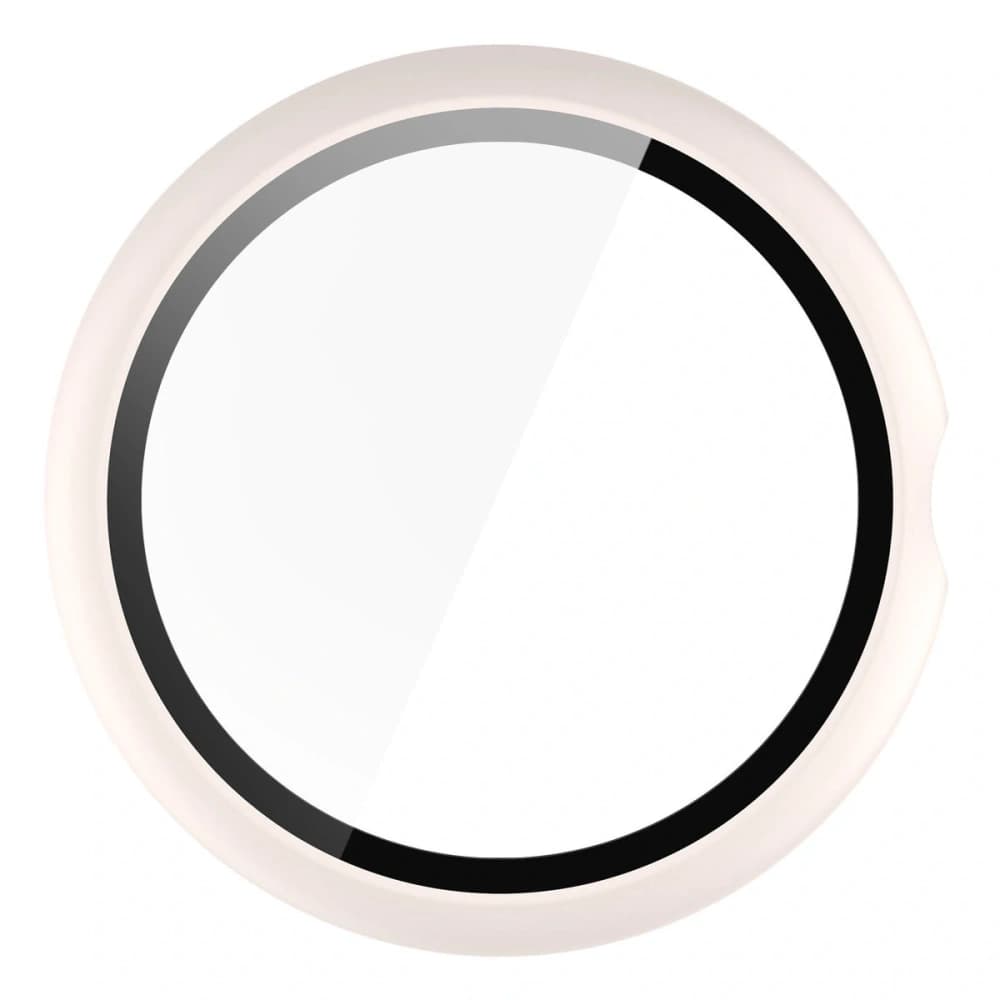 Etui ze szkłem do zegarka Bizon Case+Glass Watch do Google Pixel Watch 4 41mm matowe beżowe - 7