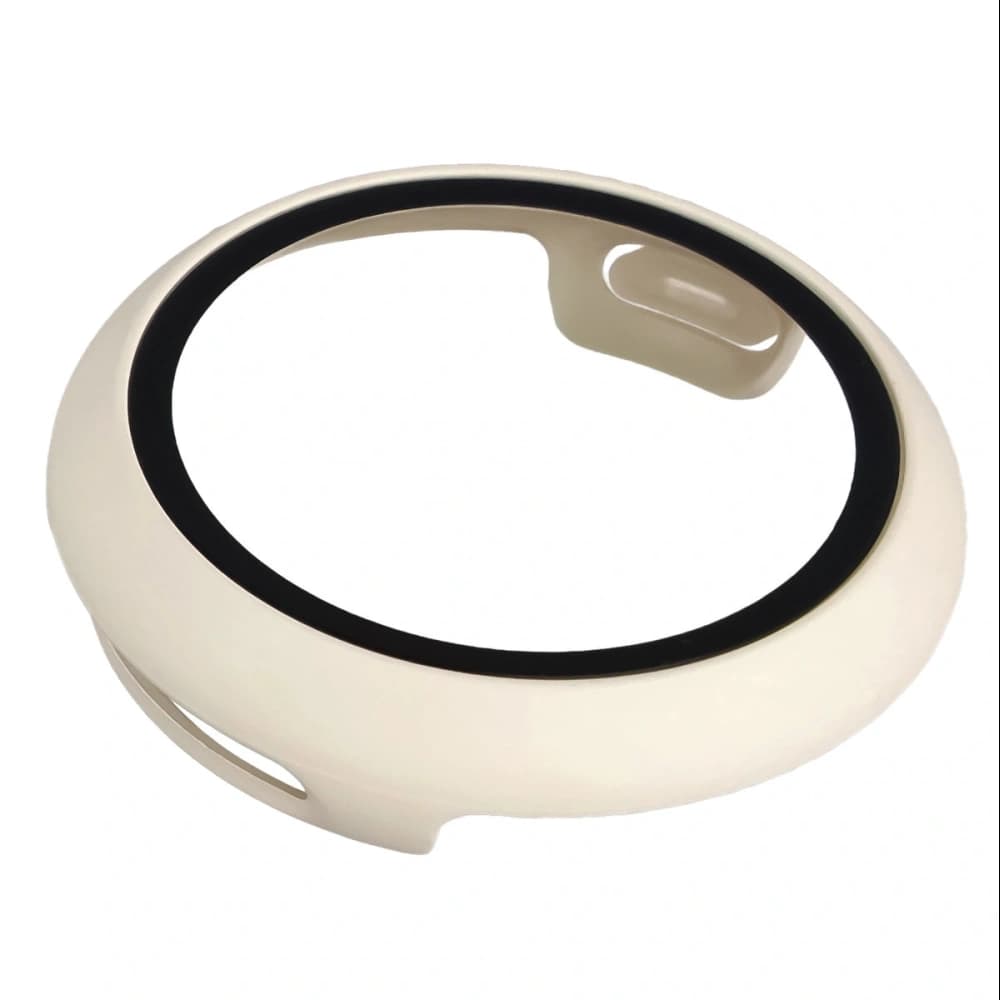 Etui ze szkłem do zegarka Bizon Case+Glass Watch do Google Pixel Watch 4 41mm matowe beżowe - 8