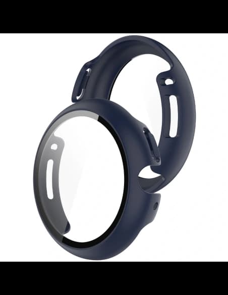 Etui ze szkłem do zegarka Bizon Case+Glass Watch do Google Pixel Watch 4 45mm matowe granatowe