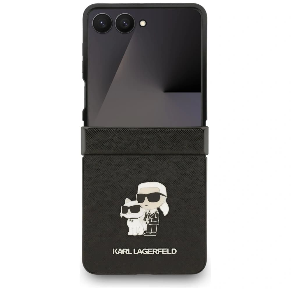 Karl Lagerfeld Saffiano Karl&Choupette Pin Samsung Galaxy Z Flip7 černý - 2