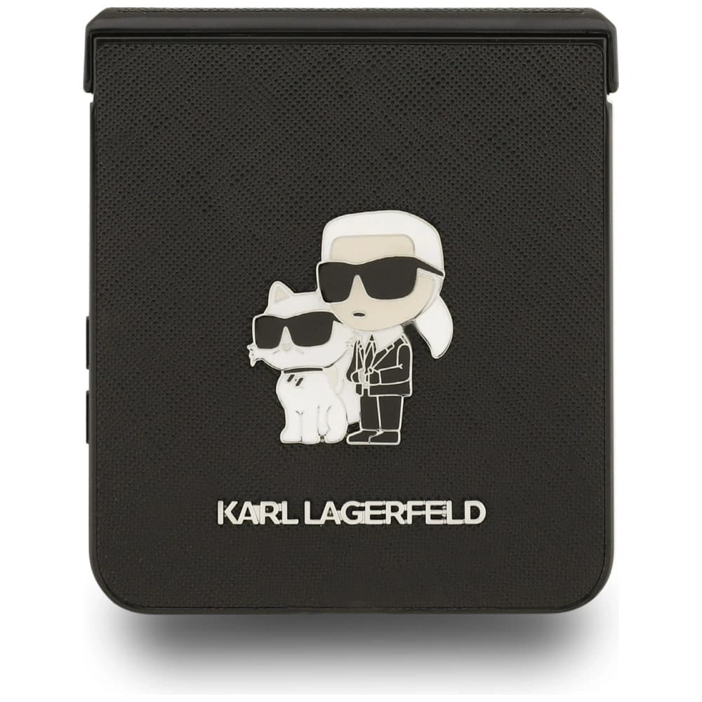 Karl Lagerfeld Saffiano Karl&Choupette Pin Samsung Galaxy Z Flip7 černý - 5