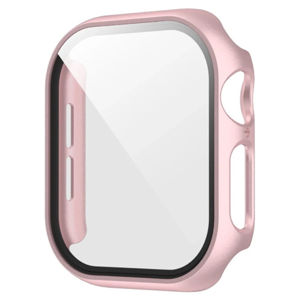 Bizon Case+Glass Ceas Apple Watch SE 3 / SE 2 / SE / 6 / 5 / 4 40mm aur roz - 3